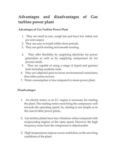 Advantages and disadvantages of Gas turbine power - Power Engineering ...