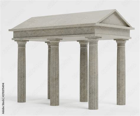 Realistic 3D Render of Doric Temple Stock Illustration | Adobe Stock