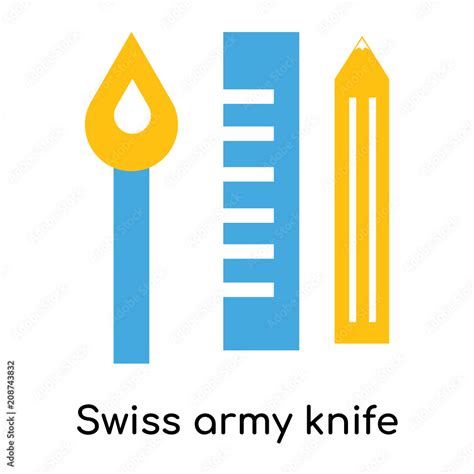 Swiss army knife icon vector sign and symbol isolated on white background, Swiss army knife logo ...