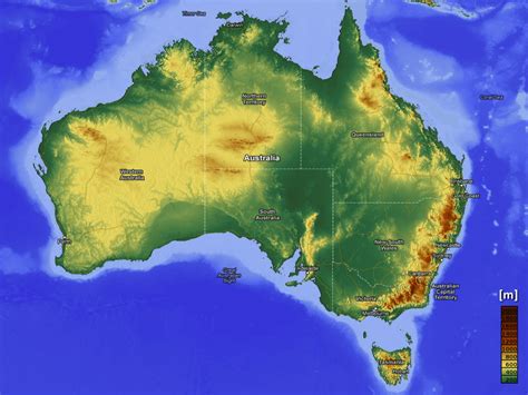 Topographic map of Australia [1500 × 1125] : MapPorn