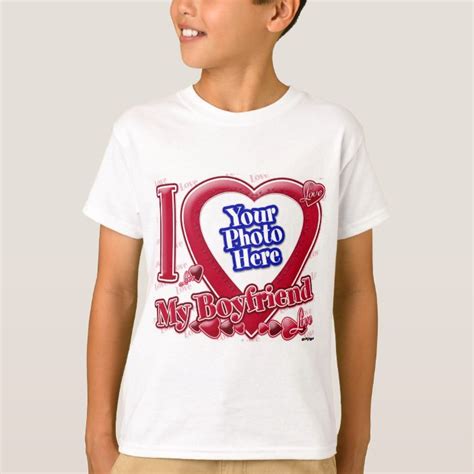 I Love My Boyfriend red heart - photo T-Shirt | Zazzle.com