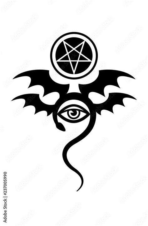 EVIL EYE (The Greater Malefic). Mystical Symbol of Black Magic, Emblem ...