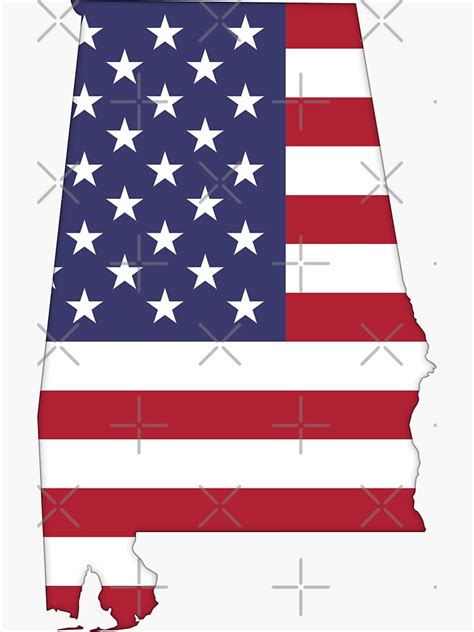 "Alabama — USA Flag" Sticker by heartusa | Redbubble