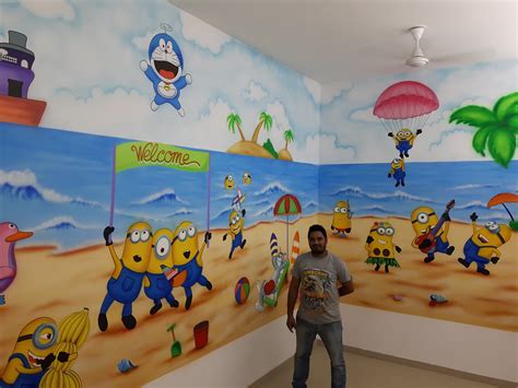 PRE-SCHOOL CLASSROOM WALL PAINTING | MURAL