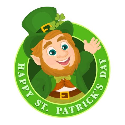 Saint patrick's day badge or emblem | Premium Vector