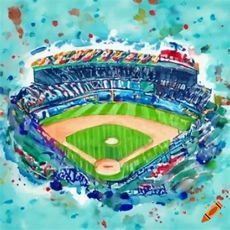 Baseball stadium filled with gifts