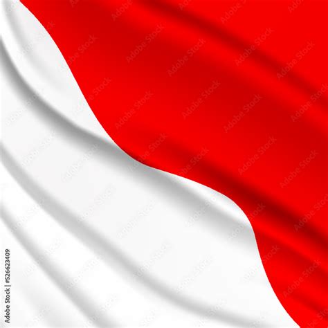 Red white realistic flag of indonesia wave background Stock Vector ...