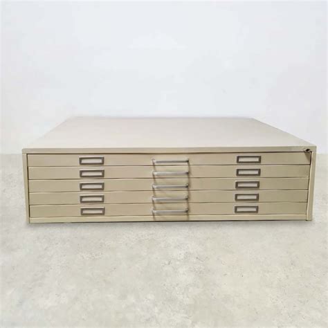 Vintage metal drawing cabinet / chest of drawers | #253011