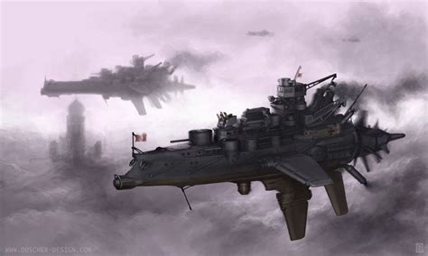 Dieselpunk airship task force Steampunk Ship, Steampunk Vehicle, Arte Steampunk, Casual ...