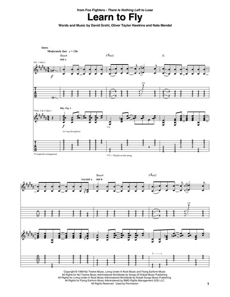 Learn To Fly by Foo Fighters - Guitar Tab - Guitar Instructor