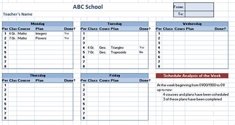 5+ Free Class Schedule Templates in MS Word, Excel and PDF Format