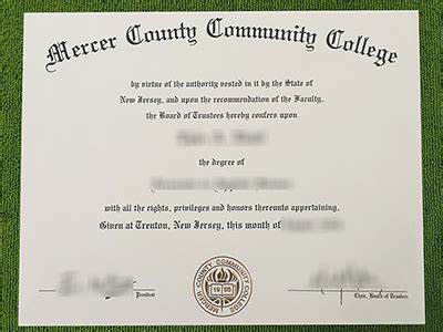 How to make a fake Mercer County Community College diploma