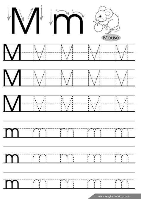 Free Printable Letter M Tracing Worksheets - Dot to Dot Name Tracing Website