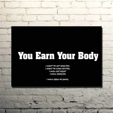 Bodybuilding Motivational Quote Art Silk Poster Print 13x20 24x36inches Gym Room Decor Fitness ...