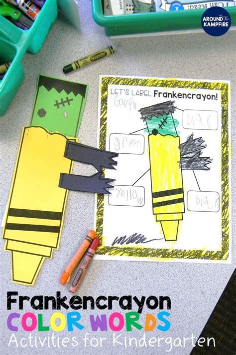 Halloween Color Word Games & Frankencrayon Writing Craft | Kindergarten ...