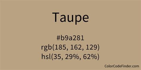 Taupe Color Code is #b9a281