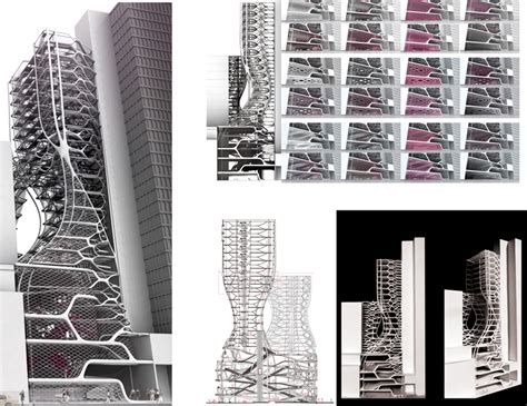 futuristic cellular structure architecture