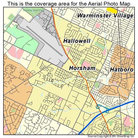 Aerial Photography Map of Horsham, PA Pennsylvania