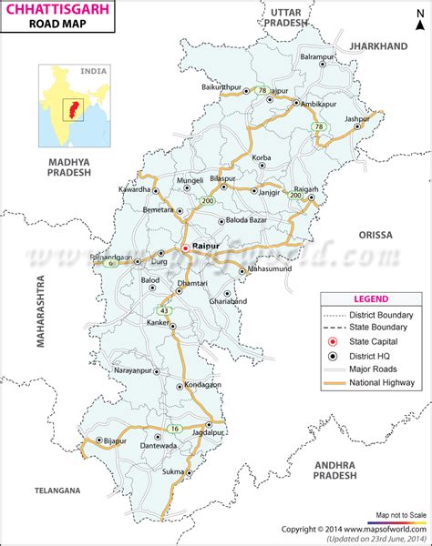 Chhattisgarh Road Map