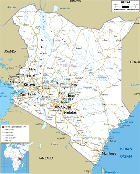 Map of Kenya - TravelsMaps.Com