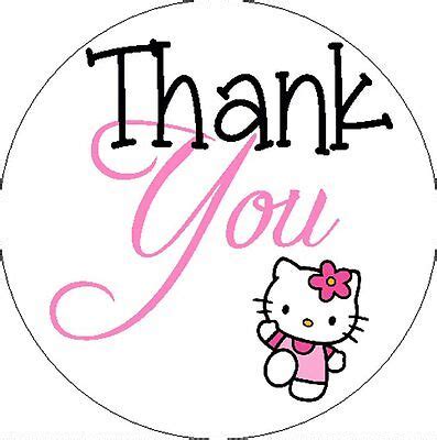 THANK YOU STICKER - with Hello Kitty -1" Round Stickers | eBay