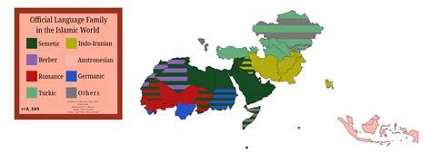 Official Language Family in the Islamic World : r/MapPorn