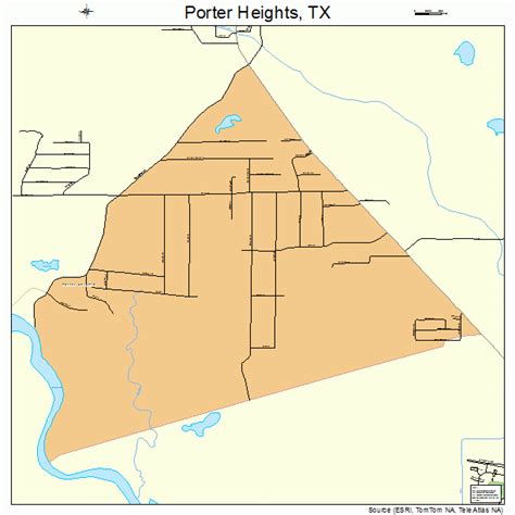 Porter Heights Texas Street Map 4858850