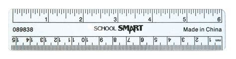 School Smart Plastic Ruler, Flexible, 6 in L, Clear - Walmart.com