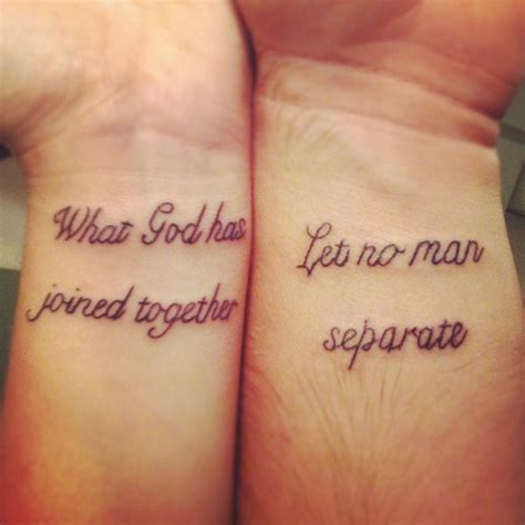 Matching tattoo we just got :) matthew 19:6