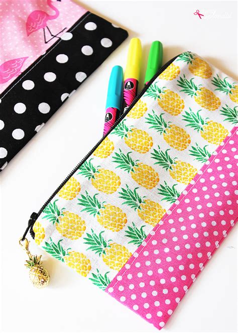 Zipper Pencil Pouch DIY Sewing Tutorial by Positively Splendid