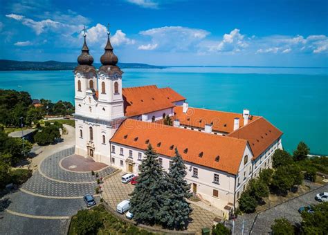 Tihany, Hungary - Aerial View of the Famous Benedictine Monastery of ...