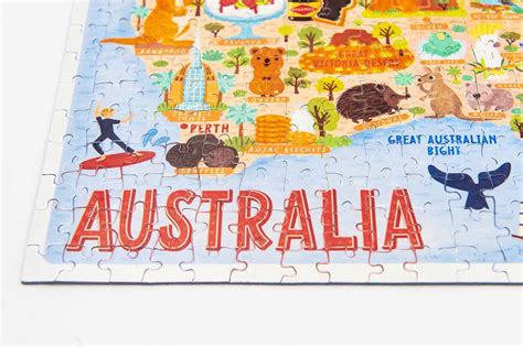 Australia Map Jigsaw Puzzle 300 pieces premium hand made