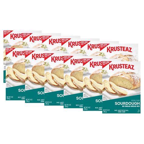 (12 pack) Krusteaz Sourdough No Knead Bread Mix, Includes Yeast Packet, 14 oz Box - Walmart.com