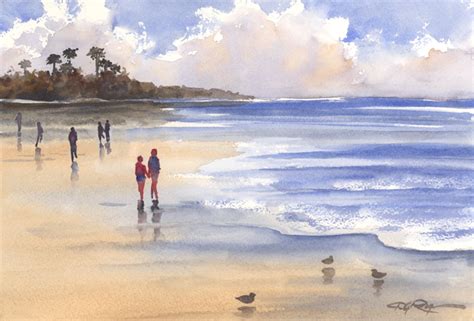 "A Walk on the Beach" Watercolor Mastery Workshop – djrogersart.com