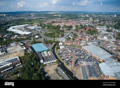 Aerial view of Kidderminster town centre Stock Photo - Alamy