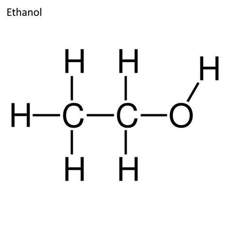 Skeletal formula of Ethanol 11159219 Vector Art at Vecteezy