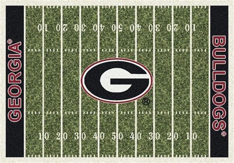 Buy University of Georgia Bulldogs Football Field Logo Rugs