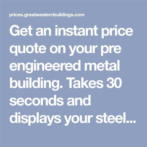 Get an instant price quote on your pre engineered metal building. Takes ...