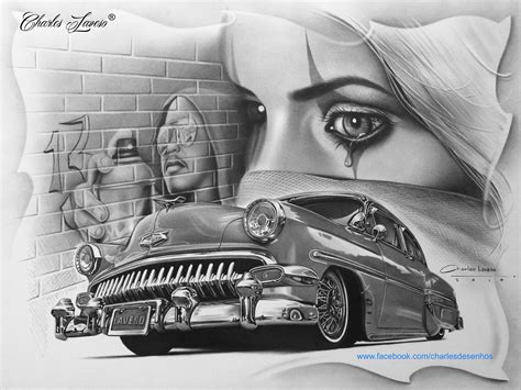 By Charles Laveso | Chicano art tattoos, Chicano drawings, Lowrider art