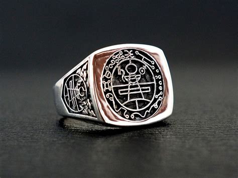 Signet-ring w/Health Seal King Solomon Silver 925 Gold Plated 24ct (6-13 sizes) - campestre.al ...