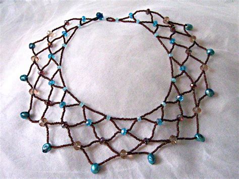 Beaded Lace Necklace Tutorial - Happy Family Art