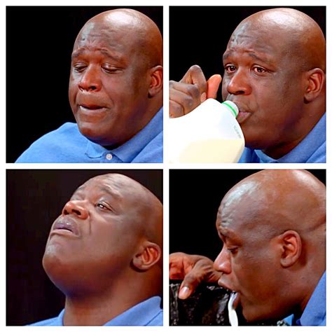 Shaq Hot Ones Face Meme