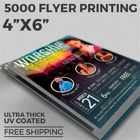 Details about 5,000 Flyer Printing - Custom - 4x6 - 1 or 2 Sides - 16pt - Ultra Glossy | Flyer ...