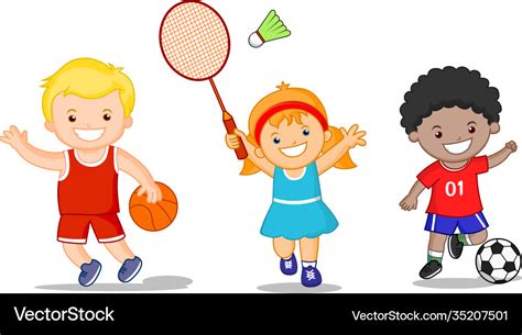 Sports-kids-cartoon Royalty Free Vector Image - VectorStock