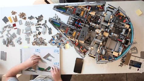 A Fascinating Timelapse Showing the 7,541 Piece LEGO Millennium Falcon ...