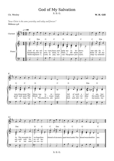 God of My Salvation – psalm étude Sheet music for Piano, Clarinet other ...