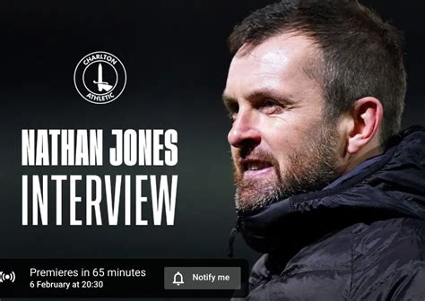 Nathan Jones interview at 8.30 on YouTube — Charlton Life