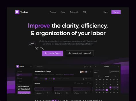 Taskus Landing Page by Benu Wisnu on Dribbble