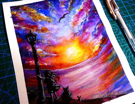 Watercolor Sunset Tutorial by frankekka on DeviantArt