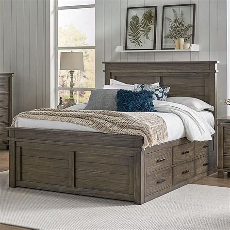 King Captain Bed with Underbed Storage | Sadler's Home Furnishings ...